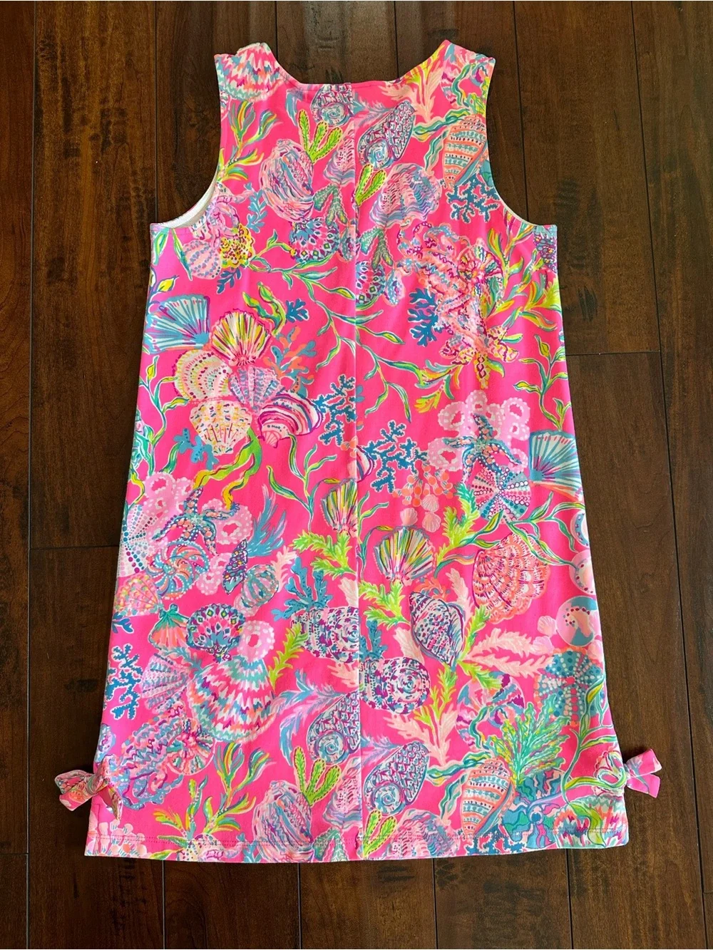 Lilly Pulitzer Girls Pink Stretch Seashell Print Shift Dress Sz XL (12-14)